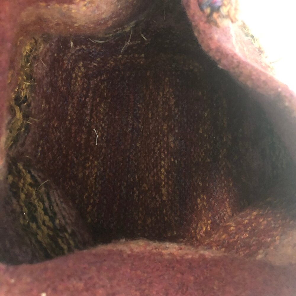 Vintage Handcrafted Wool Shoulder Bag | Shigra-Inspired Artisan Piece - Picture 10 of 14